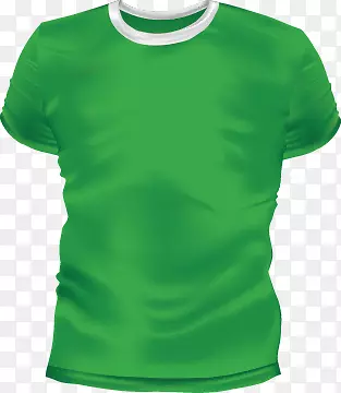 绿色T恤矢量素材