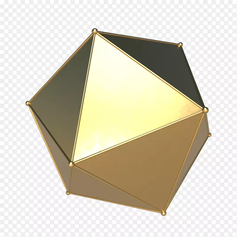 立体的金色金属立体几何