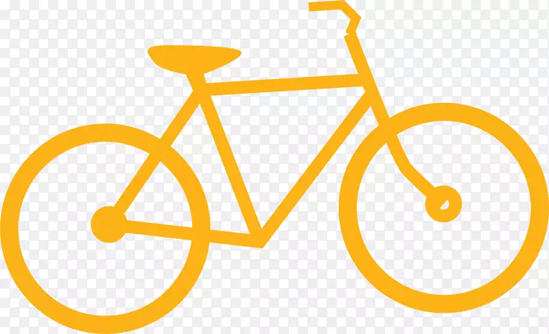 黄色卡通自行车
