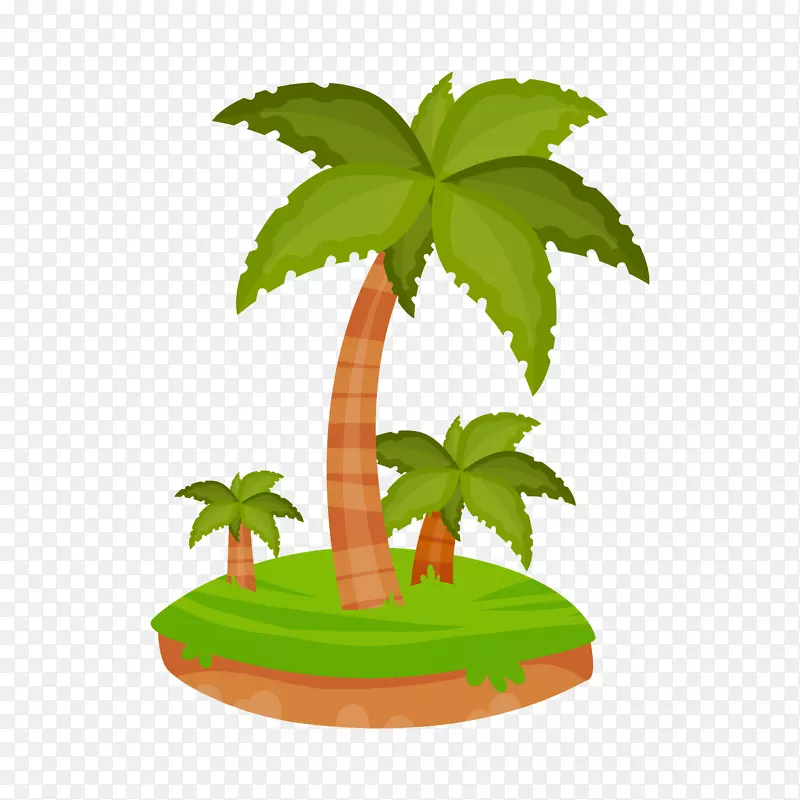 卡通椰子树png