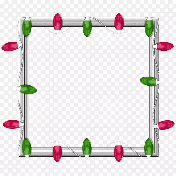 彩色灯泡装饰边框