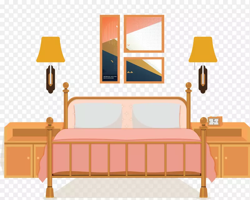 温馨卧室粉色大床