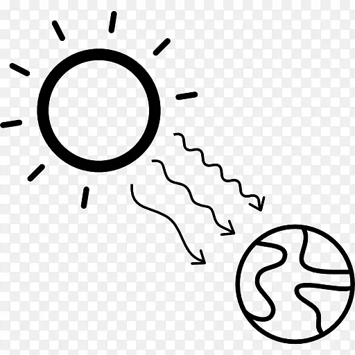 太阳辐射的象征图标
