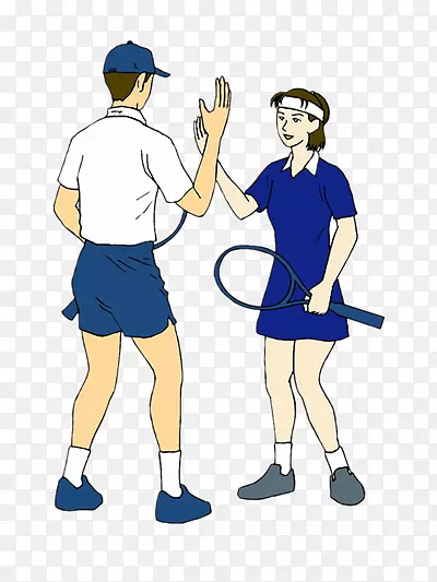 男女混合双打网球图片