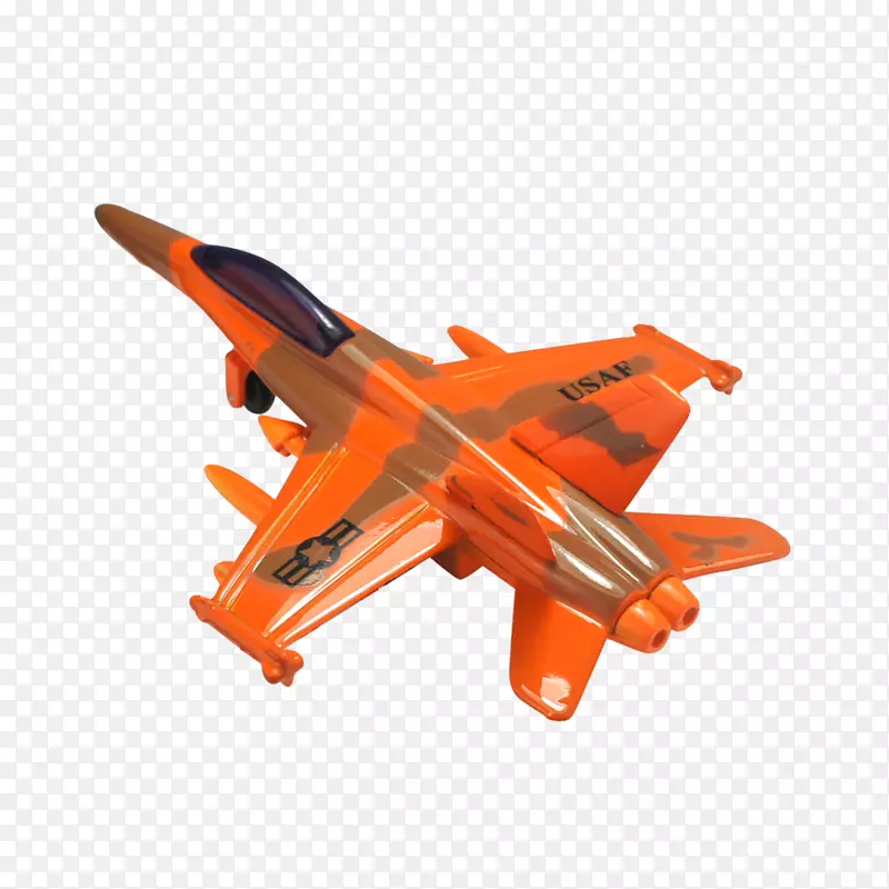 橙色飞机模型设计素材