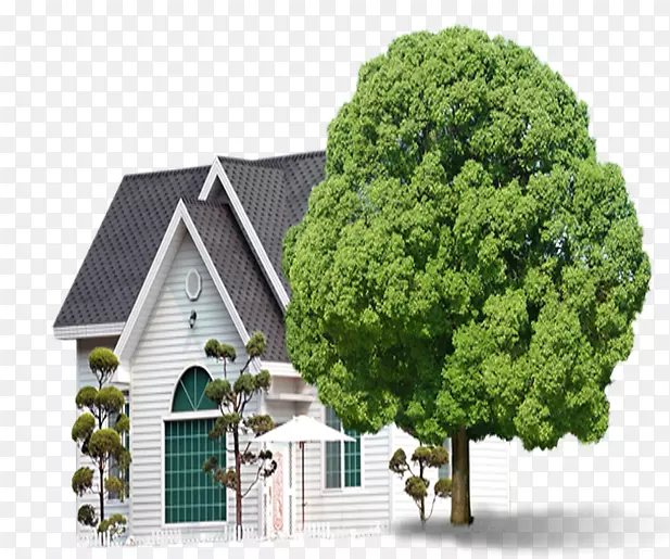 树木房子素材