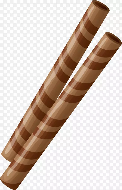 棕色条纹圆柱饼干