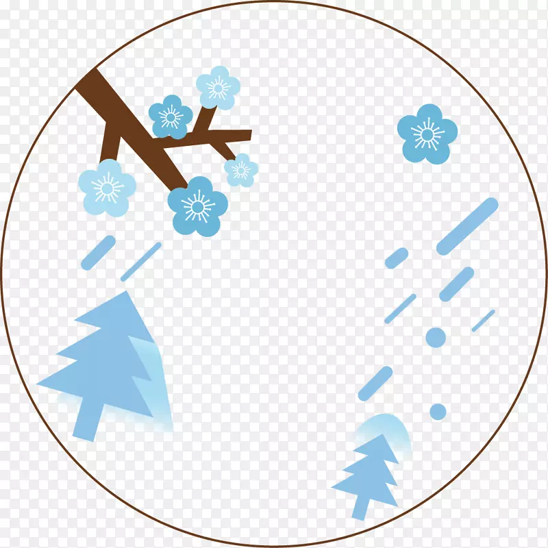 扁平雪景