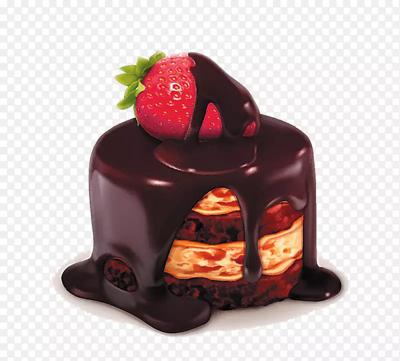 巧克力草莓四层蛋糕