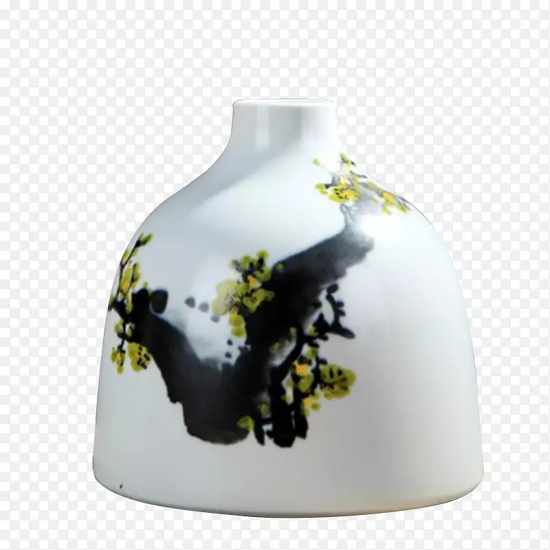中国古风水墨花瓶