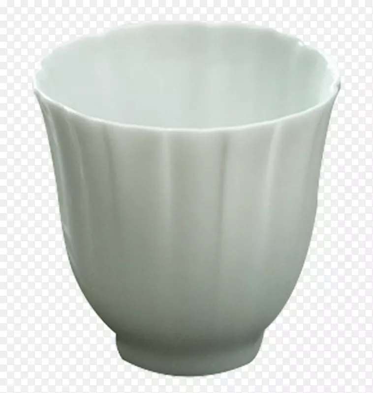 素色甜白釉手工陶瓷酒杯