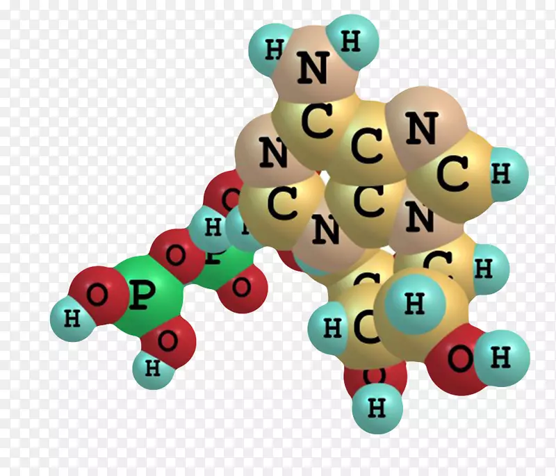 金色三磷酸腺苷分子形状素材