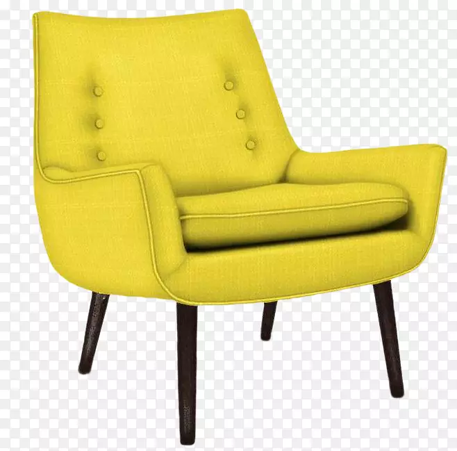 黄色的软皮的沙发椅