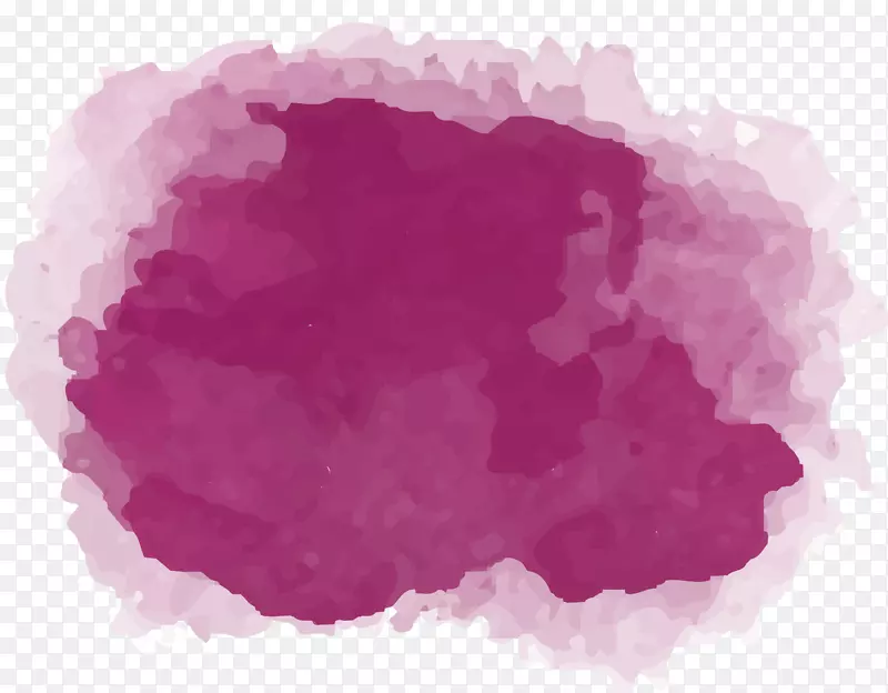 矢量紫色水墨png图