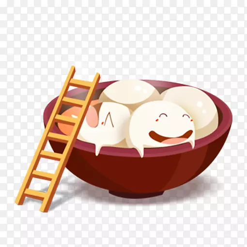 元宵节可爱淘气的汤圆