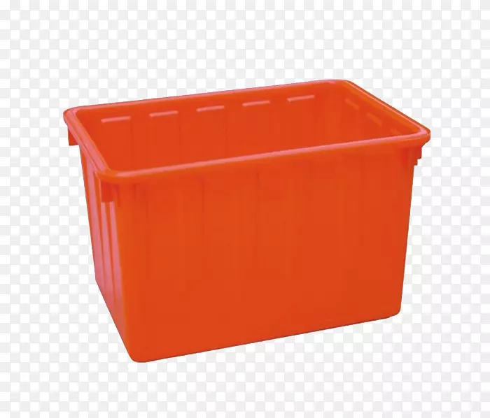橘色大号方形装水塑料箱