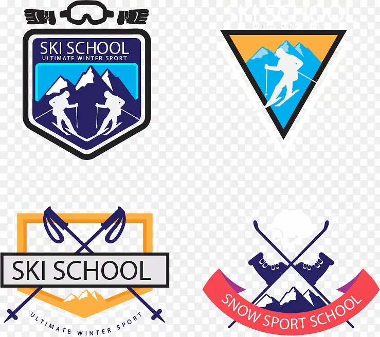 滑雪学校标志