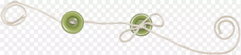 绳子绿色扣子
