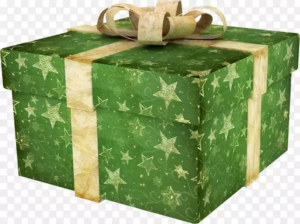 圣诞节绿色礼盒