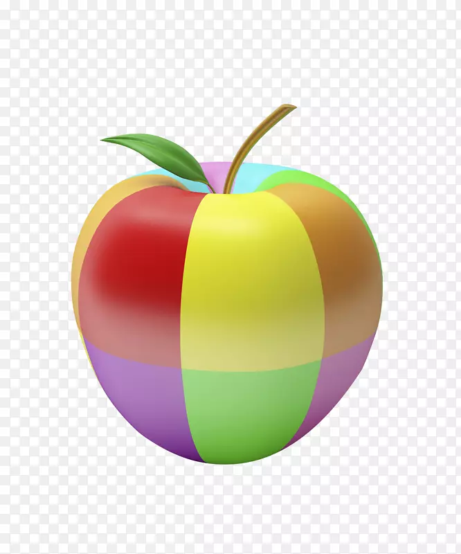 彩色的卡通苹果