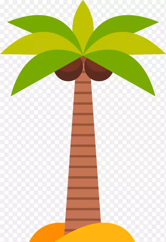 卡通椰子树装饰图