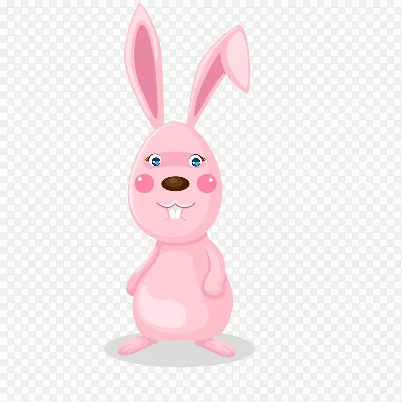 卡通粉红色的小兔子设计