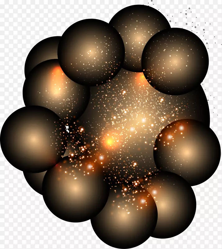 黄色闪耀星空