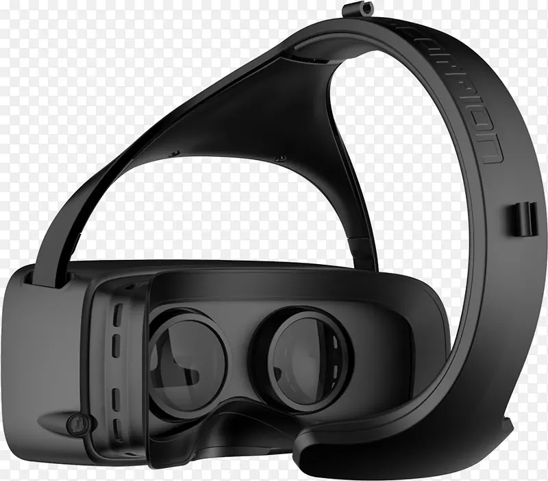 实物黑色虚拟现实VR手机眼镜免抠