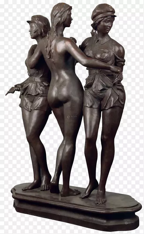 三个女子女兵的雕像