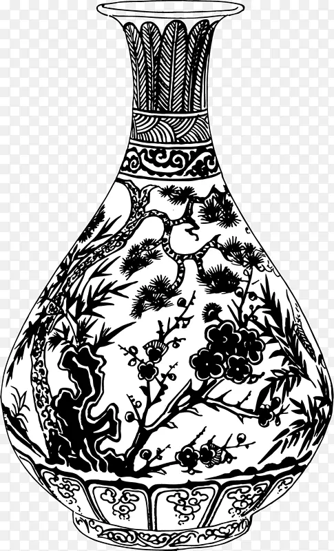 花瓶花纹PNG矢量元素