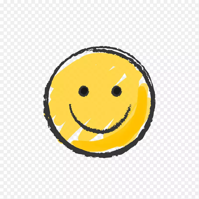 手绘微笑表情免抠素材
