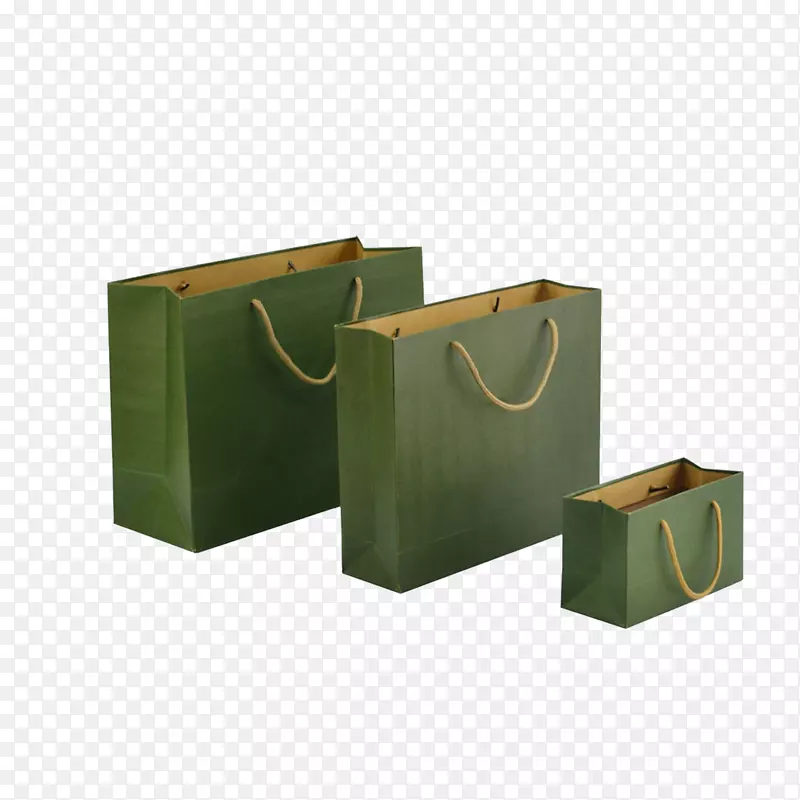 墨绿色的纸袋设计素材