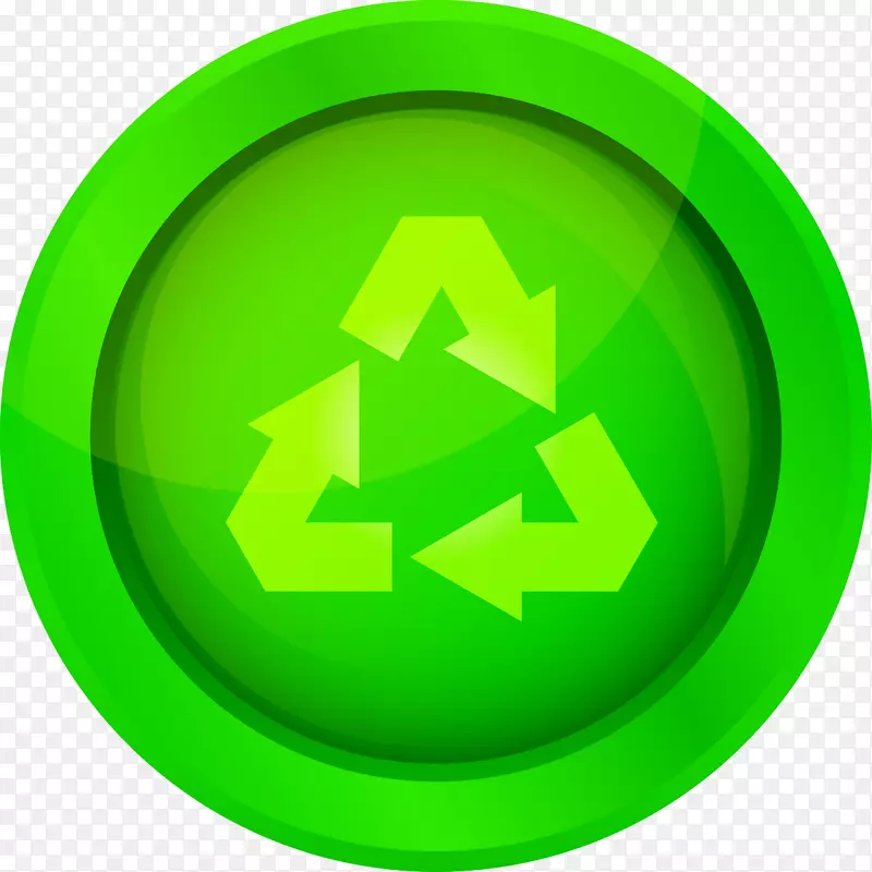 矢量绿色环保回收箭头PNG素材
