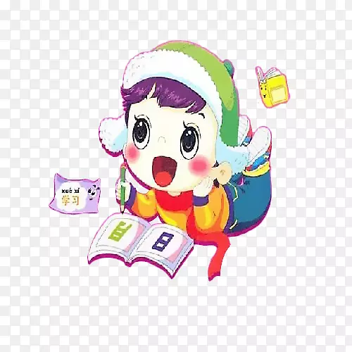 可爱小孩卡通插图