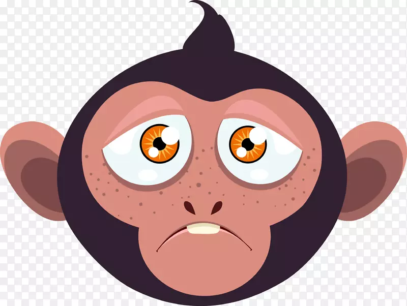 难过的小猴子表情