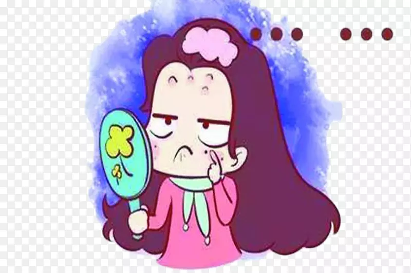 幽怨神情痛苦长痘痘