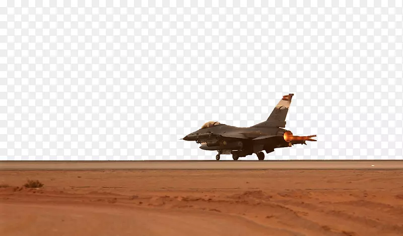 沙漠中的飞机跑道