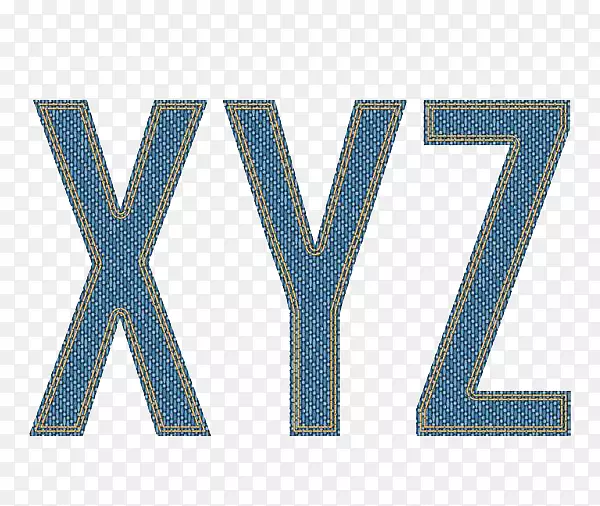 牛仔字母XYZ
