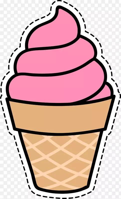 卡通冰淇淋甜筒贴纸