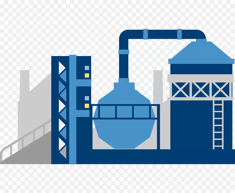蓝色的化工厂设计图