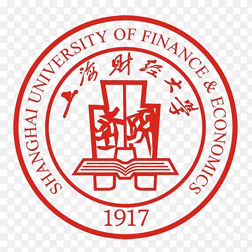 红色简约上海财经大学logo