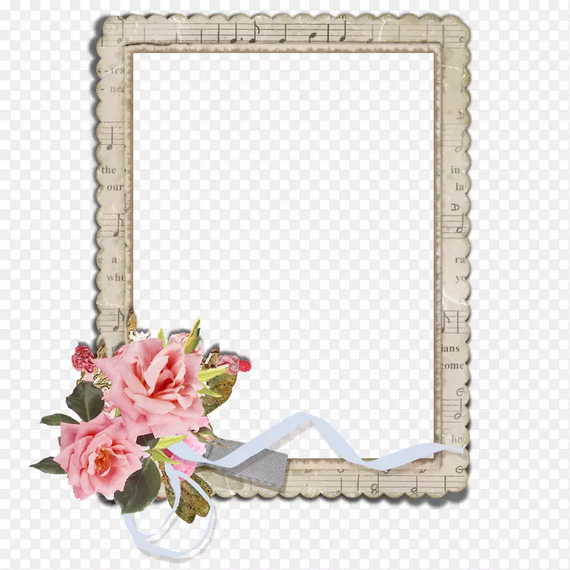 手绘花卉边框素材花卉标签