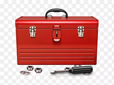 红色装修工具箱