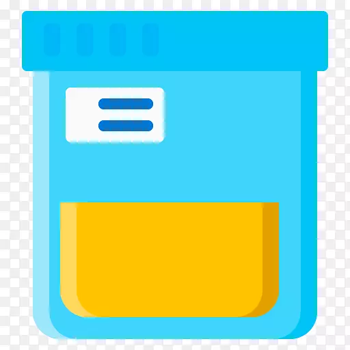 黄色尿液医疗图标