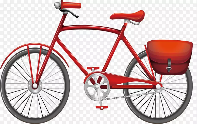 红色邮差自行车