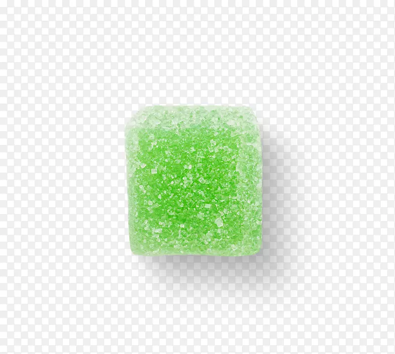绿色的方形水果糖