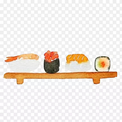 糯米寿司手绘画素材图片