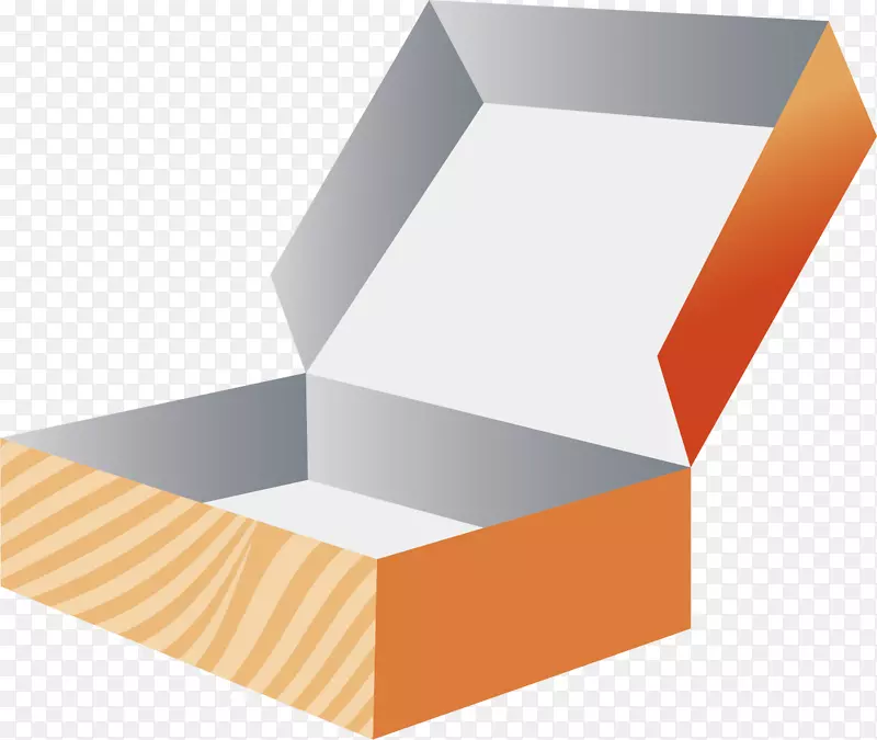 橙色花纹长方形盒子