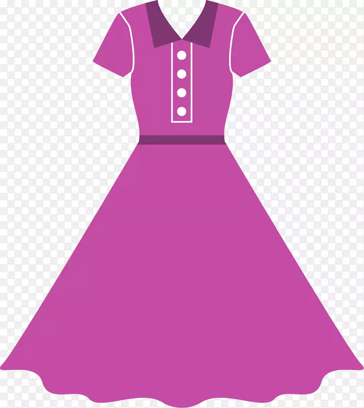 紫色硬朗风格复古裙子
