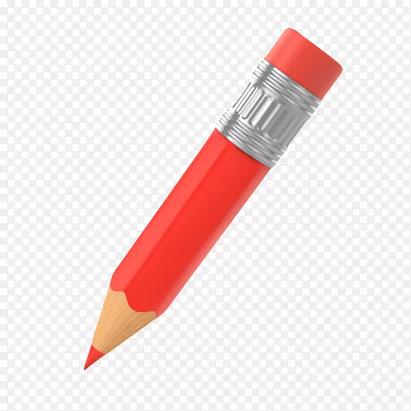 红色学生用品大铅笔橡皮擦橡胶制